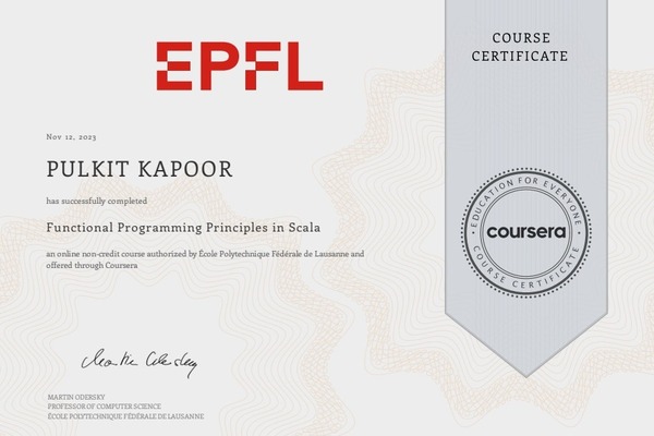 Scala Programming Coursera